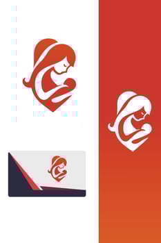 Baby Pure Love mom logo vector