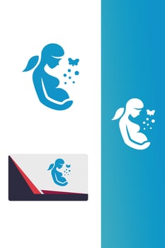 Cuddle Haven mom baby logo vector