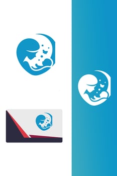 Little Snuggle Bugs mom baby logo vector