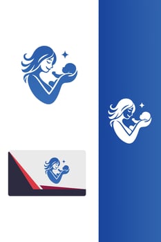 Sweetest Beginnings mom baby logo vector