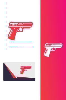 Wing Master Firearms duck gun logo vector