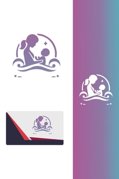First Hugs mom baby logo vector