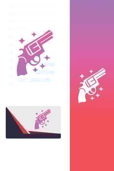 Duck Hunter Elite gun logo vector