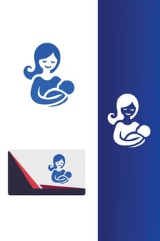 Gentle Beginnings mom baby logo vector