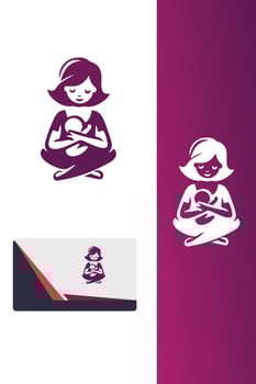 Mama s Magic Touch mom baby logo vector