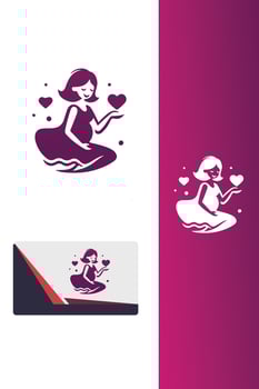 Mama s Magic Touch mom baby logo vector