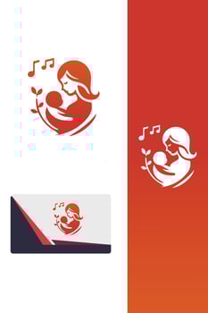 Baby s First Love mom logo vector