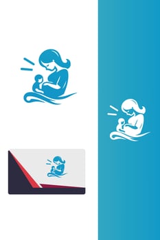 Baby Snuggles mom logo vector