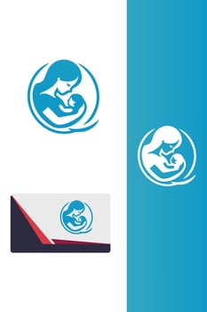 Mama Me mom baby logo vector