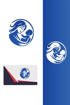 Baby Snuggles mom logo vector