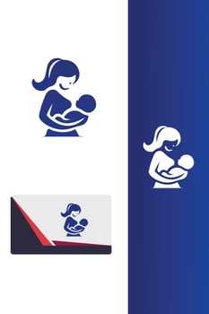 Baby Heartbeat mom logo vector