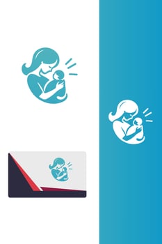 Baby Bliss mom logo vector
