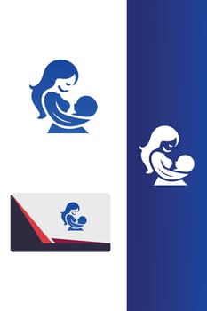 Mama s Hug baby logo vector