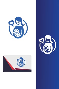 Maternity Magic mom baby logo vector