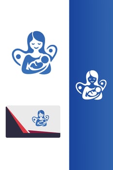 Tender Touch mom baby logo vector