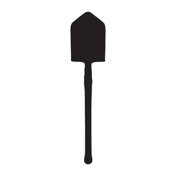 Tactical Camp Shovel Silhouette Illustration vector