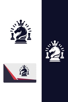 The Royal Gambit chess queen logo vector