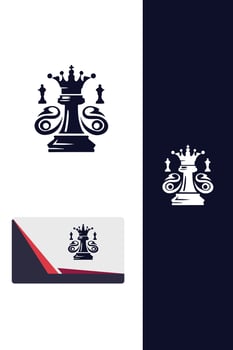 Chess Royalty queen logo vector