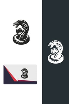 Viper s Vengeance fighting snakes logo vector