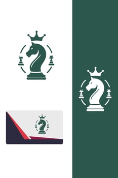 The Royal Strategy chess queen logo vector