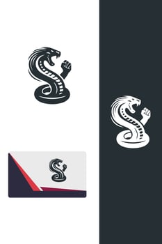 Phantom Serpent fighting snakes logo vector