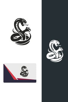 Cobra Strike Force fighting snakes logo vector