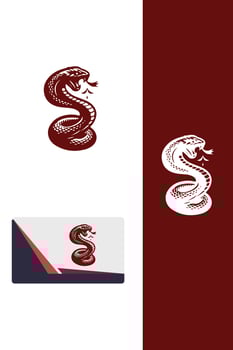 The Viper s Venom fighting snakes logo vector
