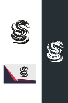 Fang Fury fighting snakes logo vector
