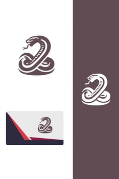 Viper Assassin fighting snakes logo vector
