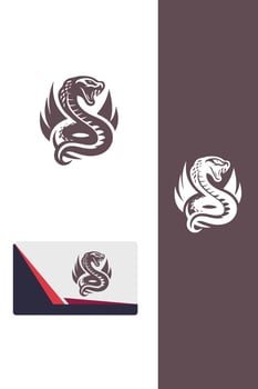 Venomous Strike fighting snakes logo vector