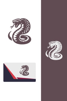 Cobra s Fury fighting snakes logo vector