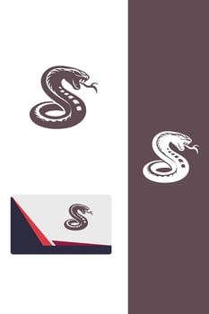 Viper Assassin fighting snakes logo vector