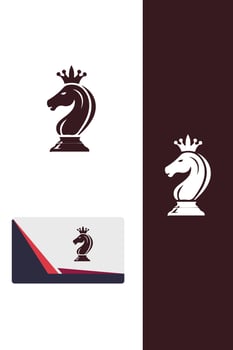 Queens Triumph chess logo vector