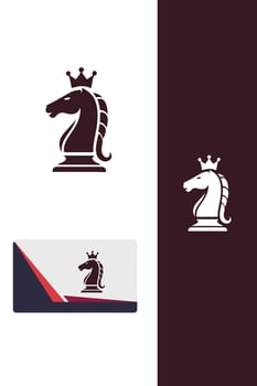 Regal Queen chess logo vector