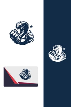 Cobra Clash fighting snakes logo vector