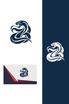 Death Adder Strike fighting snakes logo vector