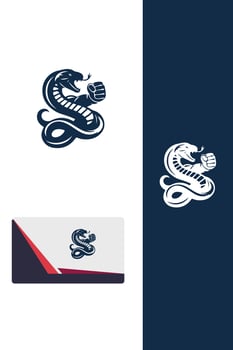 Serpent s Wrath fighting snakes logo vector