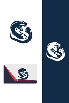 Serpent s Wrath fighting snakes logo vector
