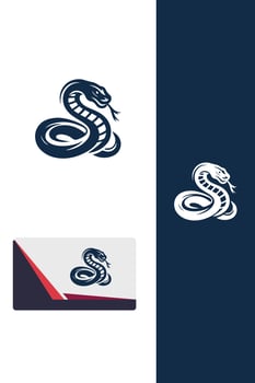 Venomous Strike fighting snakes logo vector