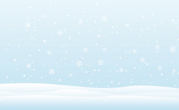 Winter landscape with snowflake background, christmas background, design vector