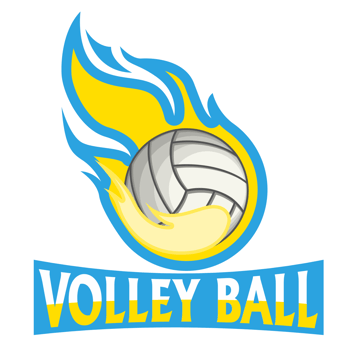 Firey Volley Ball Logo Design png