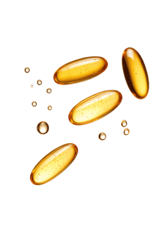 Golden capsules on a black background png