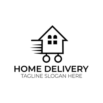 home delivery Logo design template vector