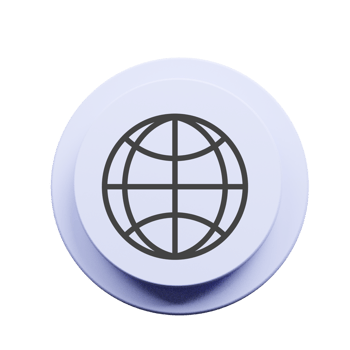 A globe icon on a button png