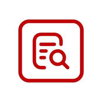 Search document icon red line png