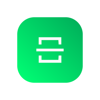 Scan icon on green shape png