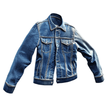 an image of a denim jacket on a transparent background png
