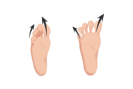 Compare feet before and after barefoot shoes. Orthopedic comfortable shoes for adult and children. vector