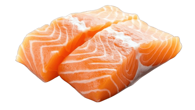 Collection of . Fresh Salmon meat, isolated on a transparency background. png