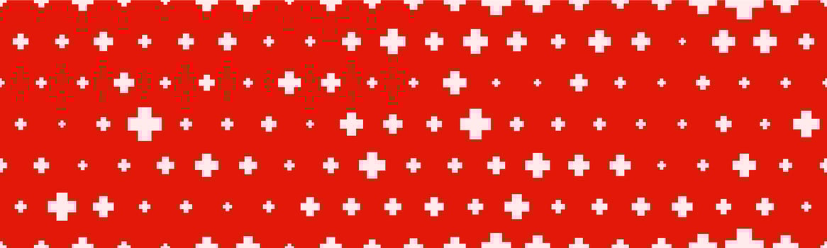 Seamless hospital background with plus symbols vector